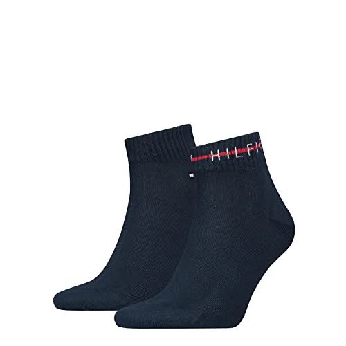 Tommy Hilfiger Herren Quarter Socken, Marineblau, 39/42 (2er Pack) von Tommy Hilfiger