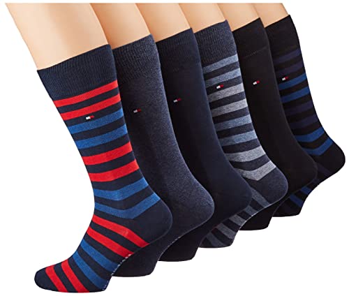 Tommy Hilfiger Herren Classic Socken, Blau, 39/42 (6er Pack) von Tommy Hilfiger