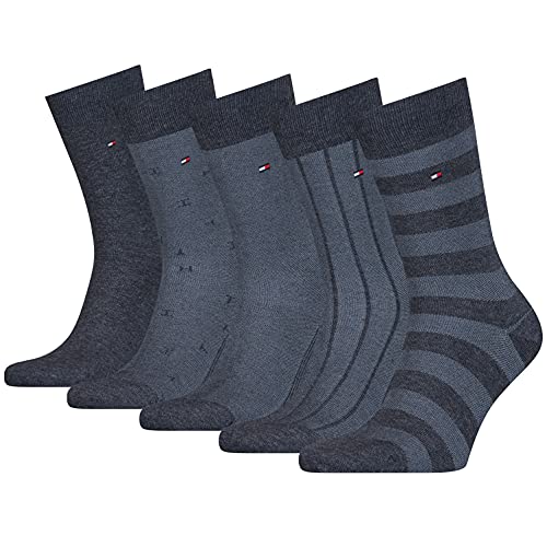 Tommy Hilfiger Herren Birdseye Gift Box Classic Sock, Schwarz, 39/42, 5er Pack von Tommy Hilfiger