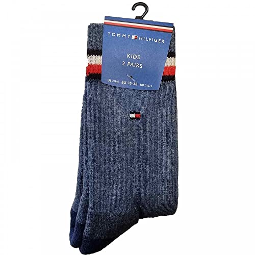 Tommy Hilfiger Unisex Kinder Tommy Hilfiger Iconic Kids' Sports Socken (2 Pack), jeans, 39-42 von Tommy Hilfiger