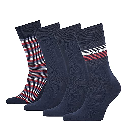 Tommy Hilfiger Herren Stripe Men's Gift Box Classic Sock, Navy, 39 EU von Tommy Hilfiger