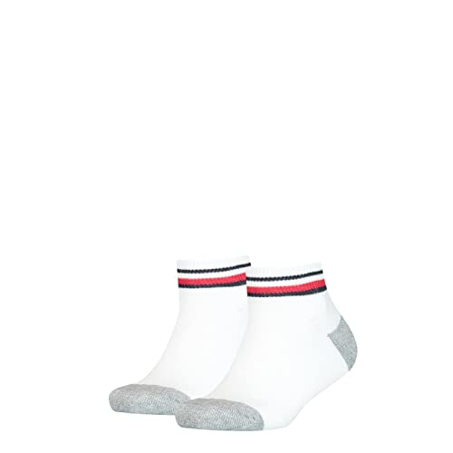 Tommy Hilfiger Kinder Quarter Socken, Weiß, 31/34 (2er Pack) von Tommy Hilfiger