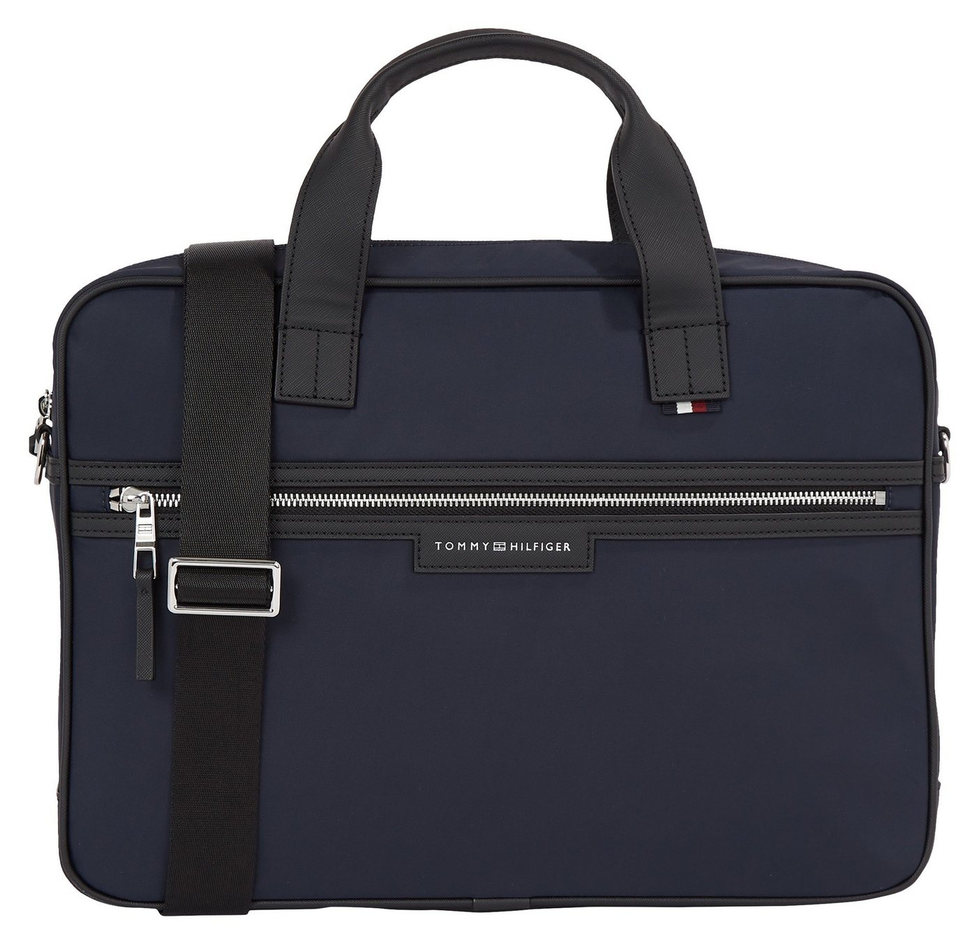 Tommy Hilfiger Messenger Bag TH URBAN NYLON COMPUTER BAG, Reißverschluss-Vorderfach von Tommy Hilfiger