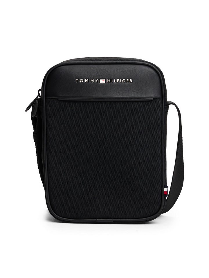 Tommy Hilfiger Mini Bag TH FOUNDATION MINI REPORTER, Men Umhängetasche, Schultertasche mit Logoschriftzug von Tommy Hilfiger