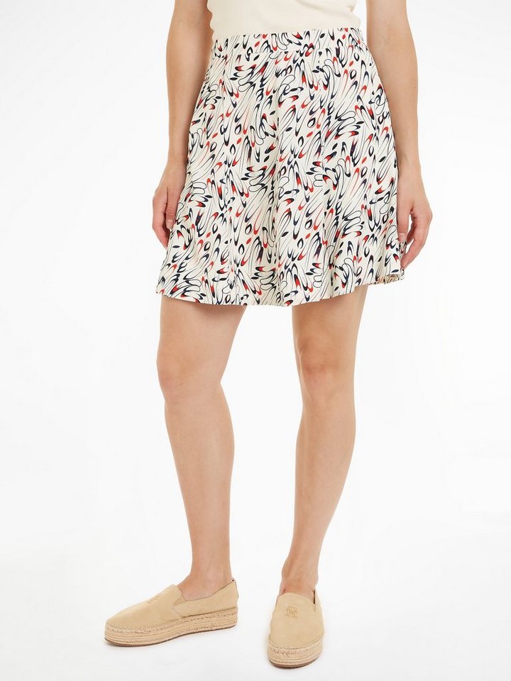 Tommy Hilfiger Minirock SMALL RIBBON SHORT SKIRT Webrock mit Allover-Muster von Tommy Hilfiger