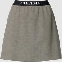 Tommy Hilfiger Minirock mit Glencheck-Muster Modell 'ELASTICATED' in Black, Größe 34 von Tommy Hilfiger