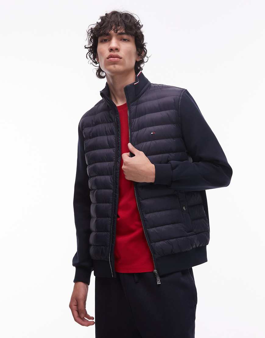 Tommy Hilfiger - Mix Media - Jacke in Marineblau mit Wattierung von Tommy Hilfiger