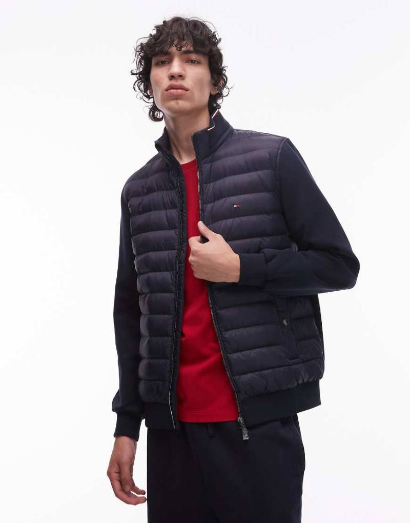 Tommy Hilfiger - Mix Media - Jacke in Marineblau mit Wattierung von Tommy Hilfiger