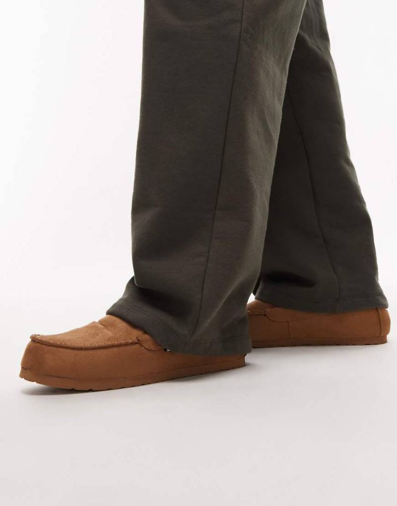 Tommy Hilfiger - Mokassin-Hausschuhe aus Wildleder in Braun-Brown von Tommy Hilfiger