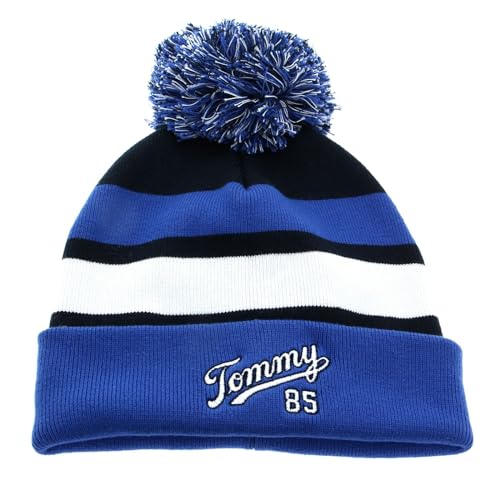 Tommy Hilfiger Mütze Tommy Logo Beanie Bold Blue Colorblock Mehrfarbig von Tommy Hilfiger