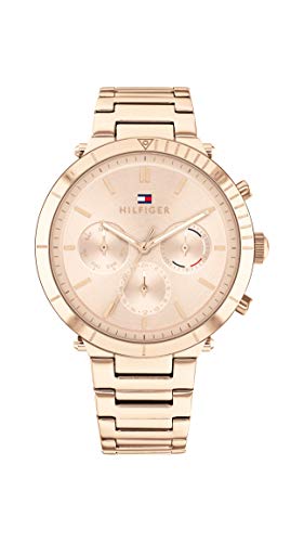 Tommy Hilfiger Multi Zifferblatt Quarz Uhr für Damen mit Rotgoldfarbenes Edelstahlarmband - 1782347 von Tommy Hilfiger