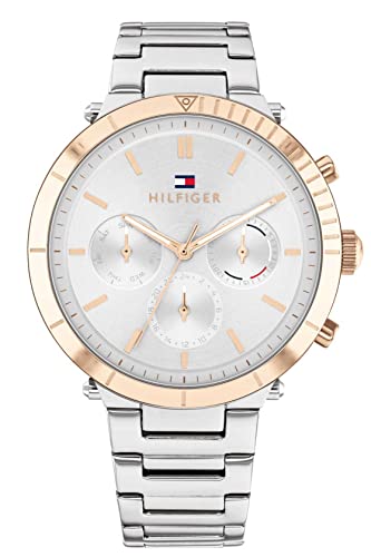 Tommy Hilfiger Multi Zifferblatt Quarz Uhr für Damen mit Silbernes Edelstahlarmband - 1782348 von Tommy Hilfiger