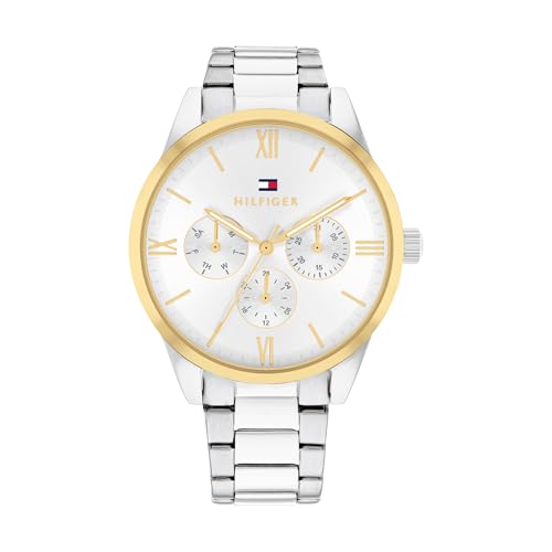 Tommy Hilfiger Multi Zifferblatt Quarz Uhr für Damen mit Silbernes Edelstahlarmband - 1782744 von Tommy Hilfiger