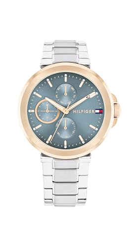 Tommy Hilfiger Multi Zifferblatt Quarz Uhr für Damen mit Silbernes Edelstahlarmband - 1782754 von THW