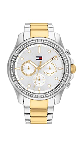 Tommy Hilfiger Multi Zifferblatt Quarz Uhr für Damen mit Zweifarbiges Edelstahlarmband - 1782615 von Tommy Hilfiger