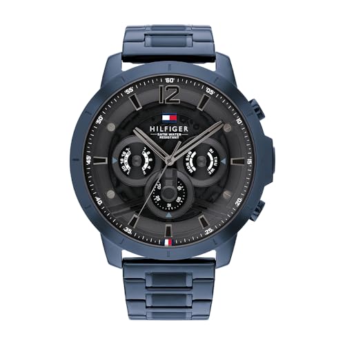 Tommy Hilfiger Multi Zifferblatt Quarz Uhr für Herren mit Blaues Edelstahlarmband - 1710493 Tommy Hilfiger Multi Zifferblatt Quarz Uhr für Herren mit Blaues Edelstahlarmband - 1710493 von Tommy Hilfiger