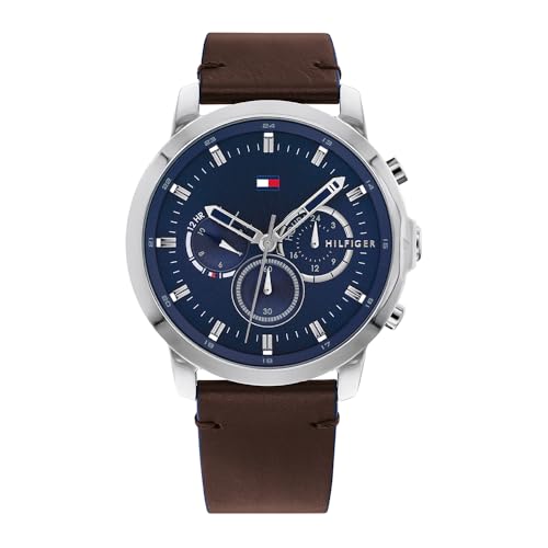 Tommy Hilfiger Multi Zifferblatt Quarz Uhr für Herren mit Dunkel-Braunes Lederarmband - 1791797 Tommy Hilfiger Multi Zifferblatt Quarz Uhr für Herren mit Dunkel-Braunes Lederarmband - 1791797 von Tommy Hilfiger