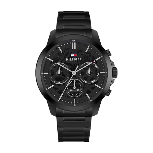 Tommy Hilfiger Multi Zifferblatt Quarz Uhr für Herren mit Schwarzes Edelstahlarmband - 1710685 Tommy Hilfiger Multi Zifferblatt Quarz Uhr für Herren mit Schwarzes Edelstahlarmband - 1710685 von Tommy Hilfiger