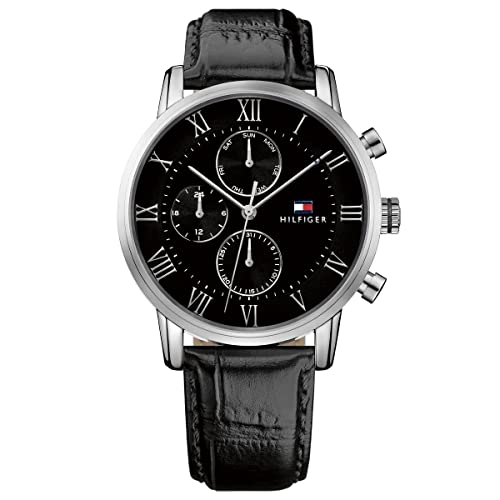 Tommy Hilfiger Multi Zifferblatt Quarz Uhr für Herren mit Schwarzes Lederarmband - 1791401 Tommy Hilfiger Multi Zifferblatt Quarz Uhr für Herren mit Schwarzes Lederarmband - 1791401 von Tommy Hilfiger