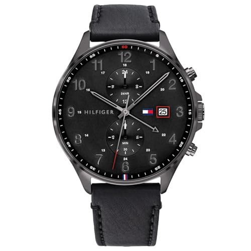 Tommy Hilfiger Multi Zifferblatt Quarz Uhr für Herren mit Schwarzes Lederarmband - 1791711 Tommy Hilfiger Multi Zifferblatt Quarz Uhr für Herren mit Schwarzes Lederarmband - 1791711 von Tommy Hilfiger