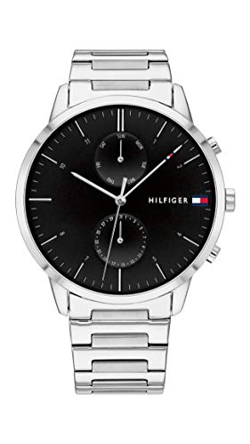 Tommy Hilfiger Multi Zifferblatt Quarz Uhr für Herren mit Silbernes Edelstahlarmband - 1710407 von Tommy Hilfiger