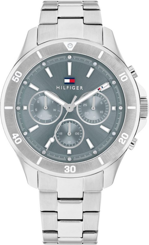 Tommy Hilfiger Multifunktionsuhr 1782638, Quarzuhr, Armbanduhr, Damen, Datum, Glaskristalle, 12/24-Std.-Anzeige von Tommy Hilfiger