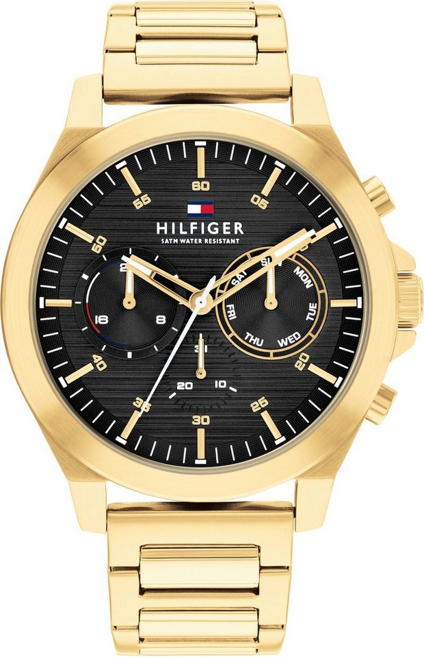 Tommy Hilfiger Multifunktionsuhr CONTEMPORARY, 1710520, Quarzuhr, Armbanduhr, Herrenuhr, Datum, 12/24-Std.-Anzeige, analog von Tommy Hilfiger