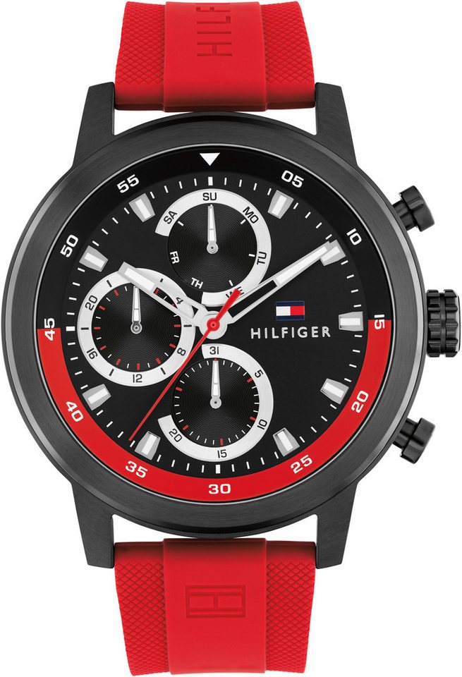 Tommy Hilfiger Multifunktionsuhr ROCKY 1792178, Quarzuhr, Armbanduhr, Herrenuhr, Silikonarmband, analog Tommy Hilfiger Multifunktionsuhr ROCKY 1792178, Quarzuhr, Armbanduhr, Herrenuhr, Silikonarmband, analog von Tommy Hilfiger
