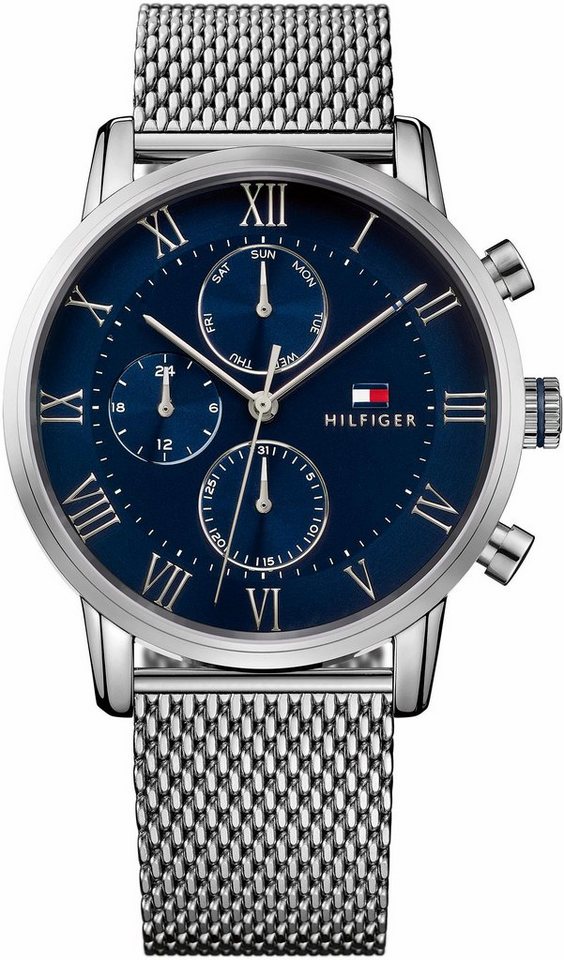 Tommy Hilfiger Multifunktionsuhr Sophisticated Sport, 1791398, Quarzuhr, Armbanduhr, Herrenuhr, Datum, 12/24-Std.-Anzeige, analog von Tommy Hilfiger