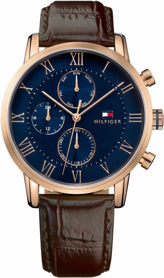 Tommy Hilfiger Multifunktionsuhr Sophisticated Sport, 1791399, Quarzuhr, Armbanduhr, Herrenuhr, Datum, 12/24-Std.-Anzeige, analog von Tommy Hilfiger