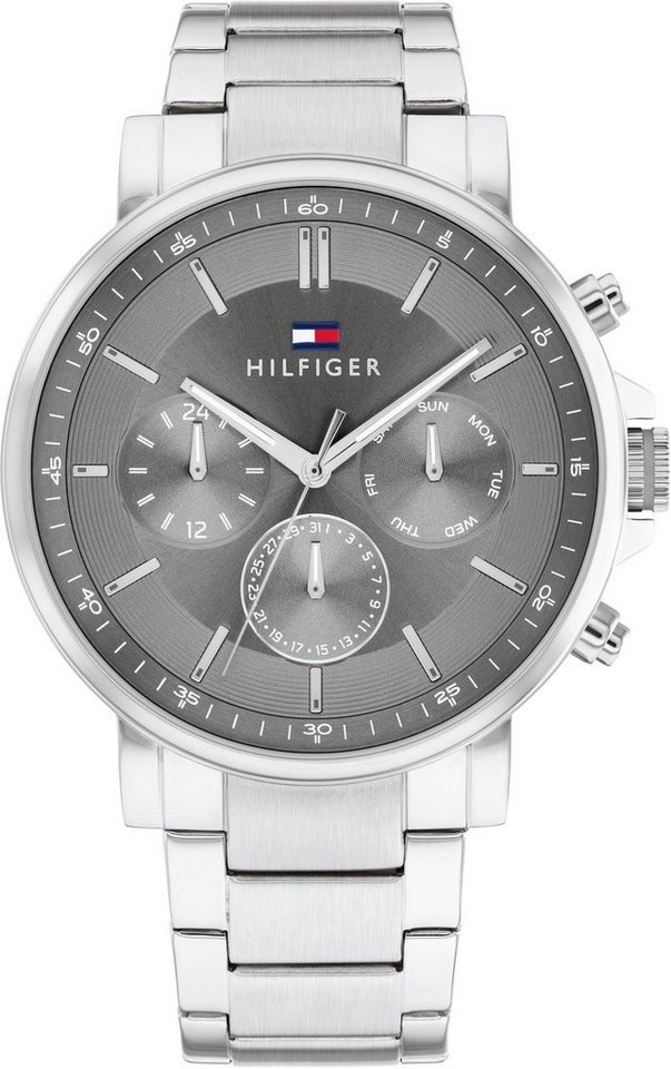 Tommy Hilfiger Multifunktionsuhr TYSON 1710604, Quarzuhr, Armbanduhr, Herrenuhr, Edelstahlarmband, analog, Tag von Tommy Hilfiger