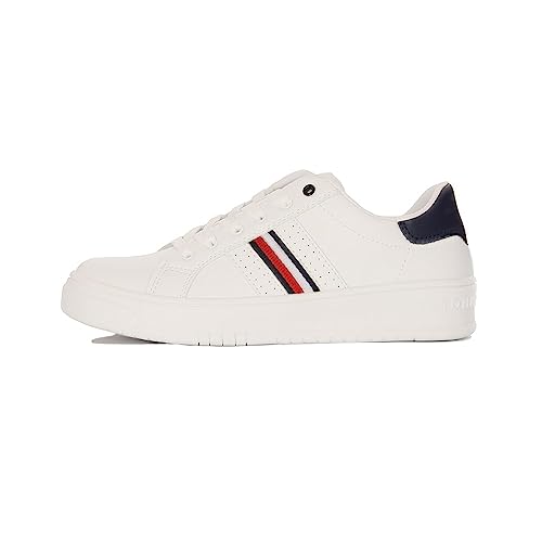 Tommy Hilfiger Niedrige Sneakers White/Blue, 40 EU von Tommy Hilfiger