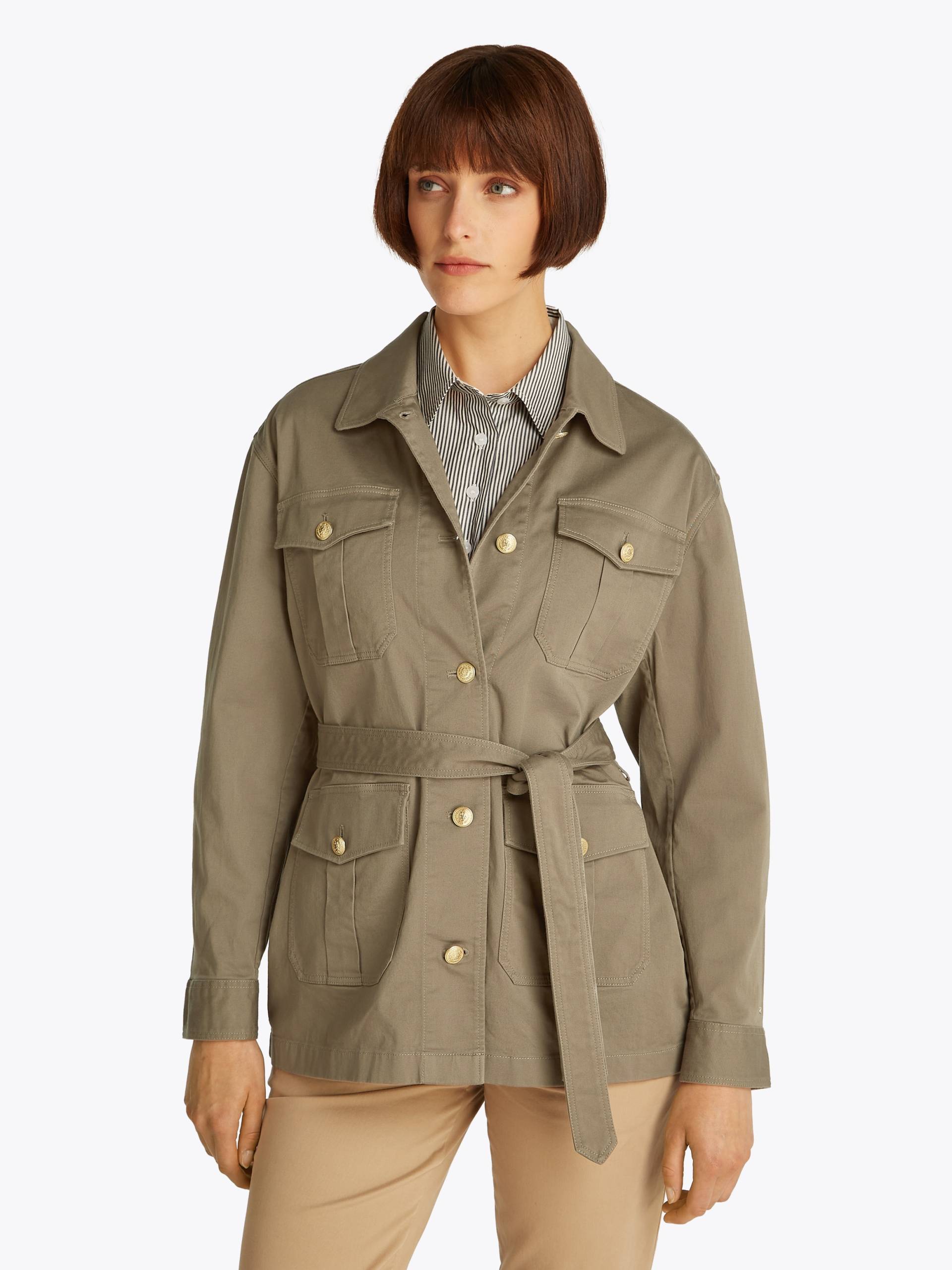 Tommy Hilfiger Outdoorjacke "GOLD BUTTON UTILITY JACKET" mit goldfarbenem Knopf von Tommy Hilfiger