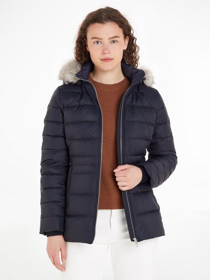 Tommy Hilfiger Daunenjacke TYRA DOWN JACKET WITH FUR mit Kunstpelz-Besatz an Kapuze von Tommy Hilfiger