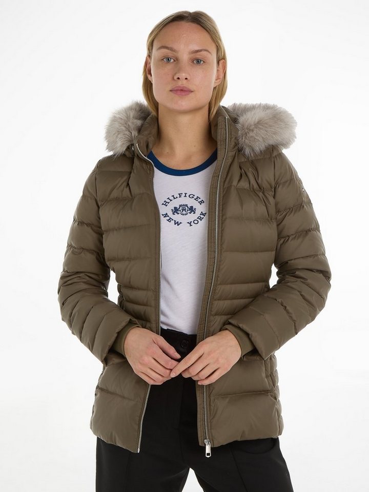 Tommy Hilfiger Daunenjacke TYRA DOWN JACKET WITH FUR mit Kunstpelz-Besatz an Kapuze von Tommy Hilfiger