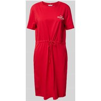 Tommy Hilfiger Oversized Freizeitkleid aus reiner Baumwolle in Rot, Größe XS von Tommy Hilfiger
