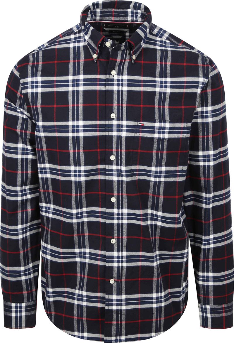 Tommy Hilfiger Oxford Hemd Karos Navy - Größe XL von Tommy Hilfiger