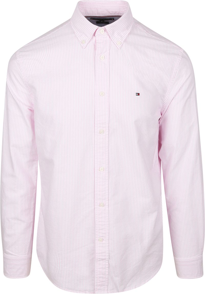 Tommy Hilfiger Oxford Hemd Streifen Rosa - Größe XXL von Tommy Hilfiger