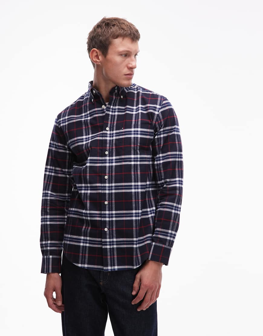 Tommy Hilfiger - Oxford-Hemd in Marineblau kariert von Tommy Hilfiger