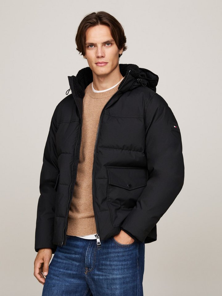 Tommy Hilfiger Parka ROCKIE UTILITY HOODED JACKET Winterjacke, Outdoorjacke Abnehmbare Kapuze mit Kordelzug, 2-Wege-Reiß von Tommy Hilfiger