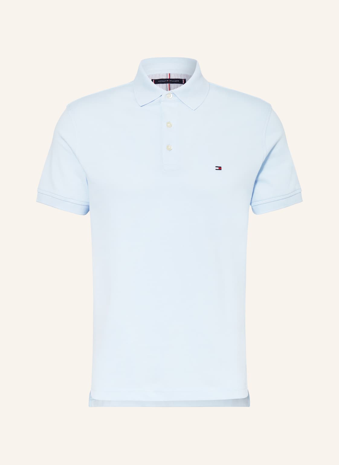 Tommy Hilfiger Piqué-Poloshirt Slim Fit blau von Tommy Hilfiger