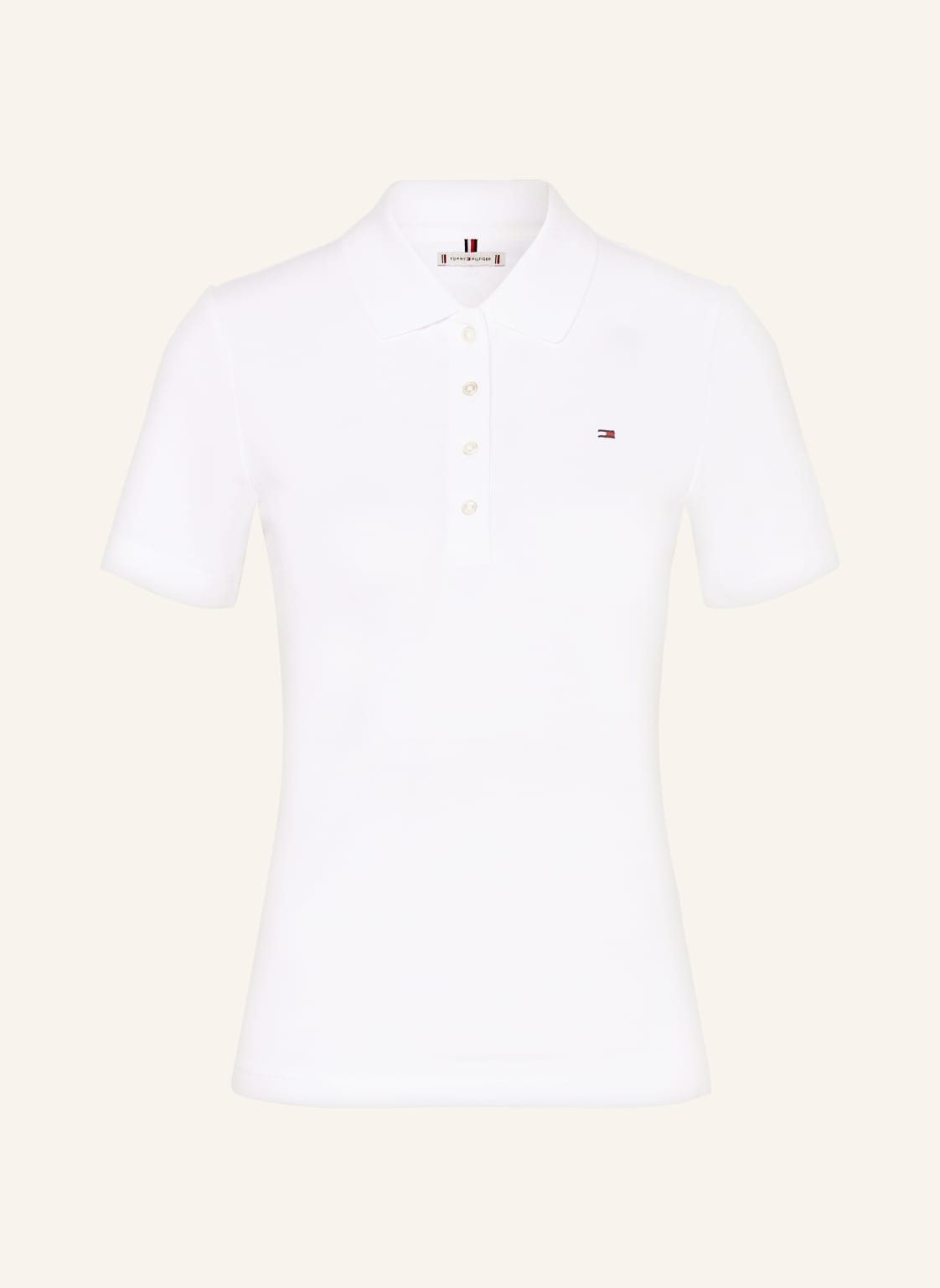 Tommy Hilfiger Piqué-Poloshirt weiss von Tommy Hilfiger