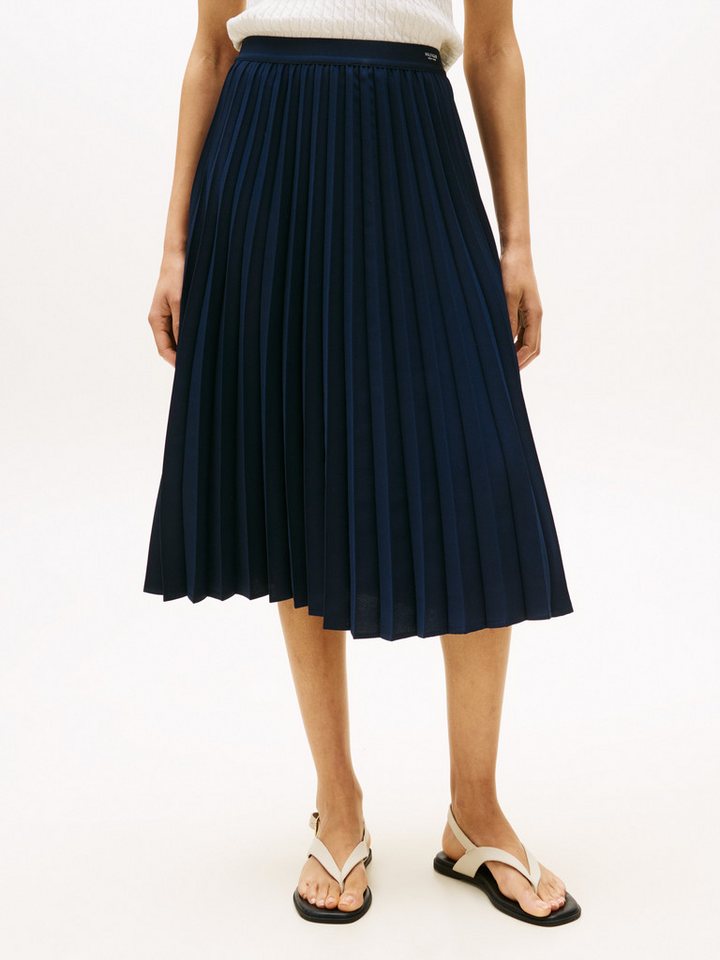 Tommy Hilfiger Plisseerock FLUID PLEATED PULL ON MIDI SKIRT mit rundum Falten von Tommy Hilfiger