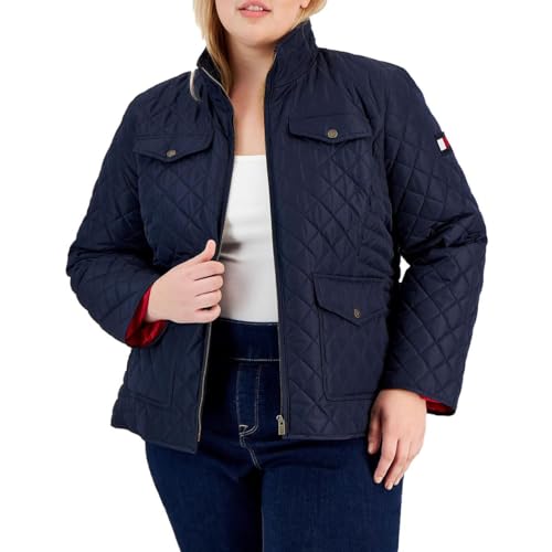 Tommy Hilfiger Plus gesteppte Herbstmode, leichte Damenjacke, Sky Capt, 1X von Tommy Hilfiger
