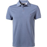 Tommy Hilfiger Herren Polo-Shirt blau Baumwoll-Piqué Slim Fit von Tommy Hilfiger