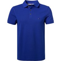 Tommy Hilfiger Herren Polo-Shirt blau Baumwoll-Piqué Slim Fit von Tommy Hilfiger