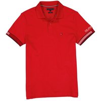 Tommy Hilfiger Herren Polo-Shirt rot Slim Fit von Tommy Hilfiger