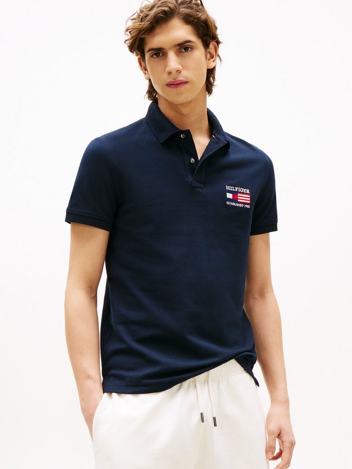 Tommy Hilfiger Poloshirt HILFIGER FLAG REG POLO von Tommy Hilfiger