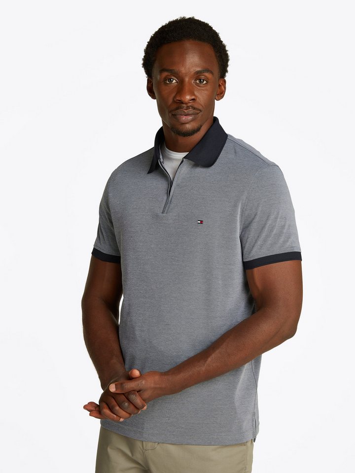 Tommy Hilfiger Poloshirt PERFORMANCE OXFORD ZIP REG POLO von Tommy Hilfiger