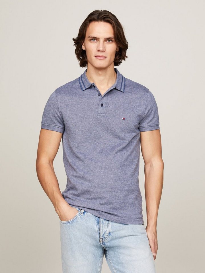 Tommy Hilfiger Poloshirt PRETWIST MOULINE SLIM FIT POLO mit melierter Optik von Tommy Hilfiger